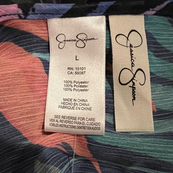 Jessica Simpson Island Paradise Lace Front Dress /Cover Up Handkerchief Hem NWT - Picture 7 of 10